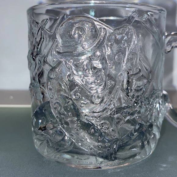 Vintage 1995 McDonald's Batman Forever 3D The Riddler Clear Glass Mug/Cup USA - Picture 5 of 9